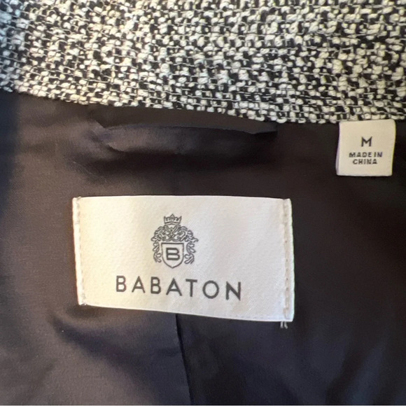 NWT! ARITZIA Babaton Frances Black White Tweed Jacket Blazer Buttons Size M - Picture 7 of 13